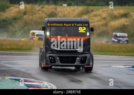 Andover, Großbritannien. 08. Juli 2023. Qualifizierung bei der British Truck Racing Championship auf dem Thruxton Circuit, Andover, Großbritannien, am 8. Juli 2023. Foto: Chris Williams. Nur redaktionelle Verwendung, Lizenz für kommerzielle Verwendung erforderlich. Keine Verwendung bei Wetten, Spielen oder Veröffentlichungen von Clubs/Ligen/Spielern. Kredit: UK Sports Pics Ltd/Alamy Live News Stockfoto
