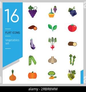 Gemüse Icons Set Stock Vektor