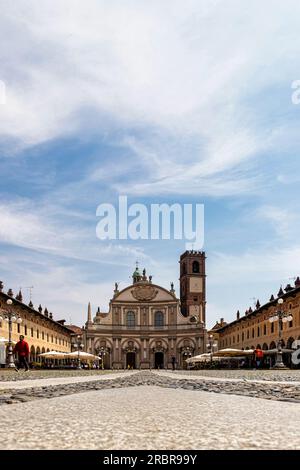 Herzogsplatz. Vigevano, Bezirk Pavia, Lombardei, Italien Stockfoto