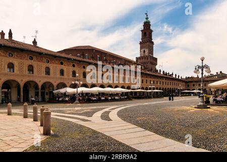 Herzogsplatz. Vigevano, Bezirk Pavia, Lombardei, Italien Stockfoto