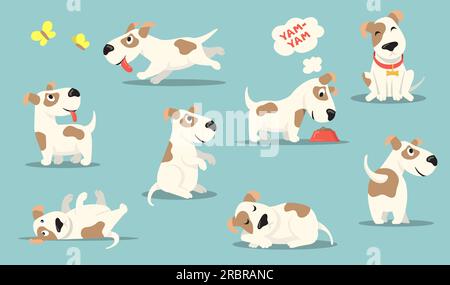 Fröhliche kleine Hundefreundin Stock Vektor