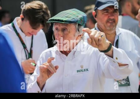 Jackie Stewart während DES FORMEL 1 ARAMCO GRAND PRIX 2023 auf dem Silverstone Circuit, Silverstone, Großbritannien, am 9. Juli 2023 Stockfoto