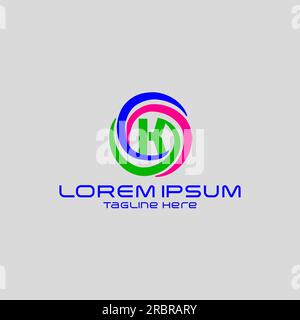 Tech Letter L-Logo. Line Art Chip kreatives Zeichen-Symbol. Science Logo-Symbol für universellen Vektor Stock Vektor