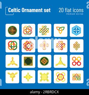 Celtic Ornament Symbolsatz Stock Vektor