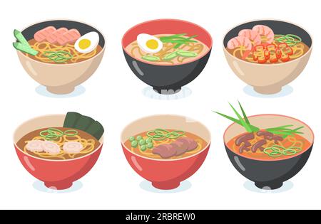 Asiatische Nudeln Stock Vektor