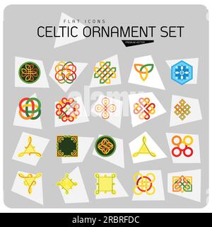 Celtic Ornament Symbolsatz Stock Vektor