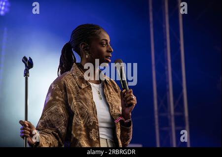 CAT Burns tritt auf der TRNSMT 2023 Glasgow Green Glasgow auf Stockfoto