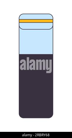 Radierer für Bürobedarf flaches, farbisoliertes Vektorobjekt Stock Vektor