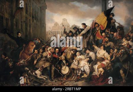 Episode der September-Tage 1830 (auf dem Großen Platz von Brüssel) 1835; Antwerpen, Belgien von Gustaf Wappers Stockfoto