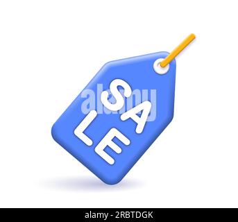 3D Symbol für Verkaufsetiketten Stock Vektor
