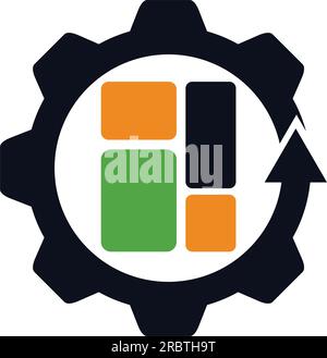 Vorlage für Management-Logo. Symbol Illustration Markenidentität. Isolierte und flache Darstellung. Vektorgrafik Stock Vektor