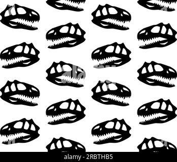 Vektornahtloses Muster des Tyrannosaurus dinosaurus Stock Vektor