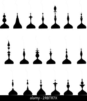 Religionsdesign für Wandform viele Begrüßungsminare für Beten islamische und religiöse Form Stock Vektor