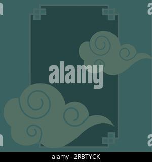 Farbiger leerer asiatischer Vorlagenrahmenvektor Stock Vektor