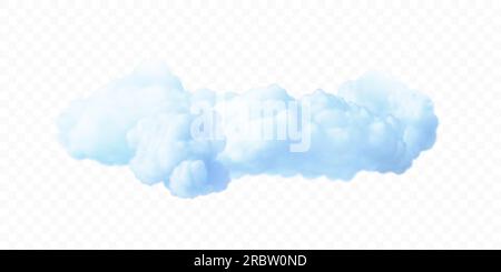 3D Vektor blaue flauschige Wolken. Konstruktionselement. Stock Vektor