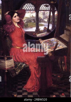 Ich habe die Schatten halb satt, sagte die Lady von Shalott 1915 von John William Waterhouse Stockfoto