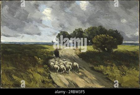 Herding Sheep 1910 von Homer Watson Stockfoto