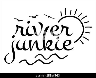 River Junkie Vector Design Stock Vektor