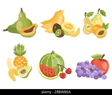 Fruchtvektorbildungs-Set Stock Vektor