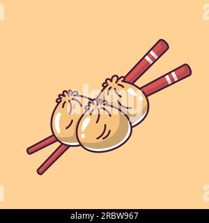 asiatische Küche im Mantelstil Stock Vektor