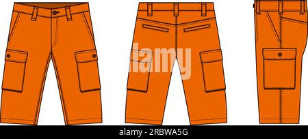 Herrenshorts ( kurze Hosen ) Vektorvorlage Illustration Stock Vektor