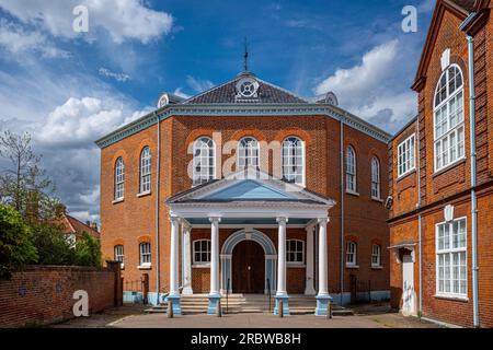 Octagon Unitarian Kapelle Colegate Norwich. Perfekt achteckigen Englisch Neo PALLADIANISCHE Grad II * denkmalgeschützte Gebäude. Abgeschlossen 1756. Architekt Thomas Elfenbein Stockfoto