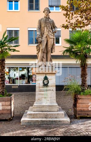 Denkmal für Kaiser Joseph II., Villach, Österreich Stockfoto