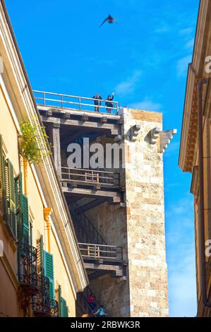 San Pancrazio Tower, Cagliari, Sardinien, Italien, Europa Stockfoto