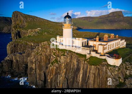 Großbritannien, Schottland, Isle of Skye, Halbinsel und Leuchtturm Neist Point Stockfoto