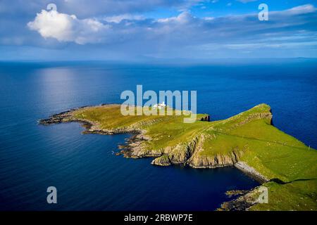 Großbritannien, Schottland, Isle of Skye, Halbinsel und Leuchtturm Neist Point Stockfoto