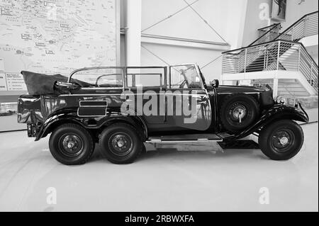 Adolf Hitlers Mercedes Benz IA-67510 1939 G4 Parade Auto, ziviles Nummernschild bezieht sich auf Berlin Polizei Reg. Stockfoto