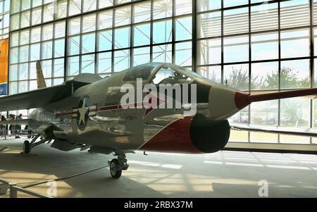 US Navy Vought (XF-8A) XF8U-1 Crusader 899 Prototyp Jet FighterThe Museum of Flight Seattle Washington State USA Stockfoto