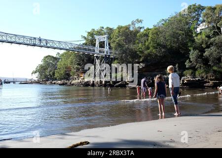 Parsley Bay Hängebrücke Stockfoto