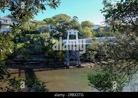 Parsley Bay Hängebrücke Stockfoto