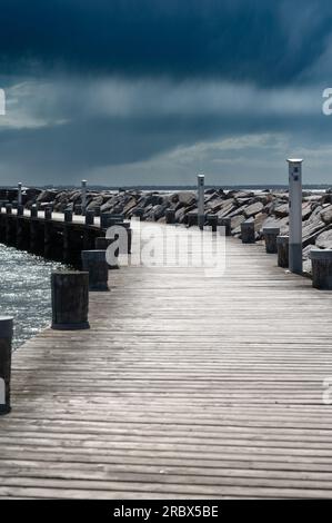 Auf dem Weg zur Insel poel Stockfoto