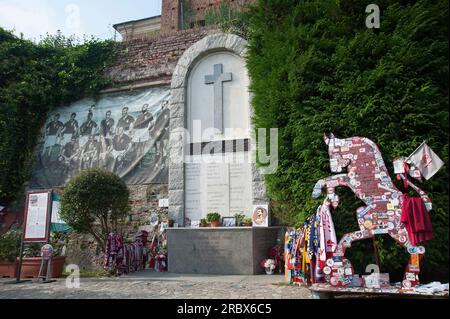 Unfall der Turiner Fußballmannschaft 1949, Basilica di Superga, Turin, Piemont, Italien, Europa Stockfoto