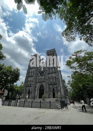 Die St. Joseph's Cathedral ist eine Kirche in der Nha Tho Street im Bezirk Hoan Kiem in Hanoi, Vietnam. 越南旅游, वियतनाम पर्यटन, 베트남 관광, ベトナム観光 Stockfoto