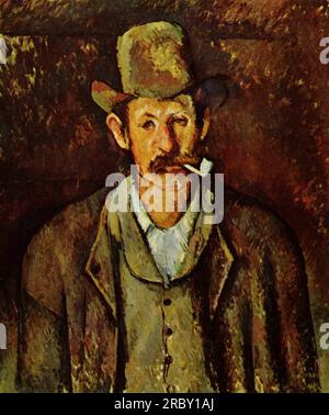 Mann mit einer Pipe 1892 von Paul Cezanne Stockfoto