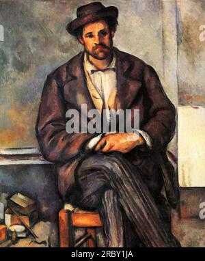 Auf dem Platz Peasant 1900 von Paul Cezanne Stockfoto