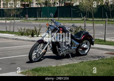 Minsk, Belarus, Juli 2023 - Motorradmarke Honda. Klassisches Motorrad Stockfoto