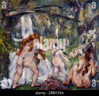 Three Bathers 1875 von Paul Cezanne Stockfoto