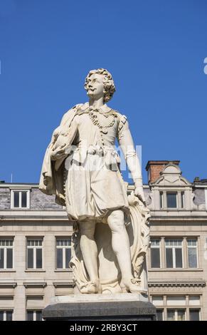 Statue des in Antwerpen geborenen Künstlers Anthony Van Dyck Antwerpen Belgien Europa Stockfoto