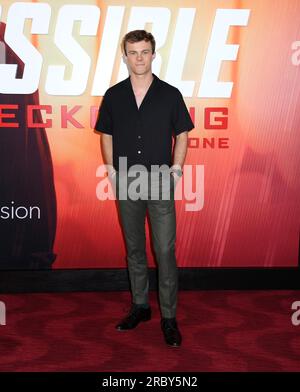 New York City, USA. 10. Juli 2023. Nicholas Hamilton nimmt an der New Yorker Premiere „Mission: Impossible - Dead Reckoning Part One“ Teil, die am 10. Juli 2023 im Rose Theater im Lincoln Center in New York City, NY stattfand © Steven Bergman/AFF-USA.COM Kredit: AFF/Alamy Live News Stockfoto