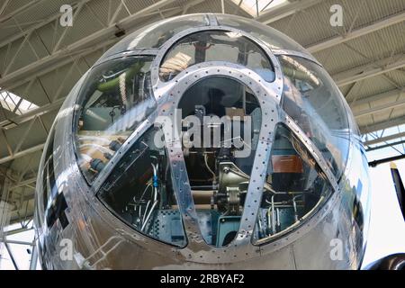 Die Nase der USAF Boeing B-29 Superfortress T-Square 54 WW2 Schwerbomber Seattle Washington State USA Stockfoto