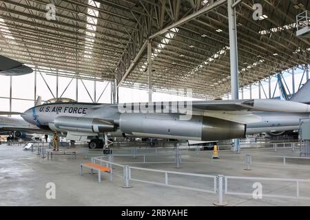 USAF Boeing WB-47E Stratojet Medium Bomber im Museum of Flight Seattle Washington State USA Stockfoto