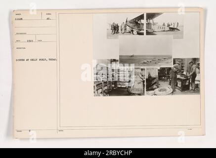 Soldaten, die 1919 Übungen am Kelly Field in Texas durchführten. Stockfoto