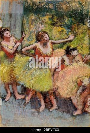 Tänzer in Grün und Gelb 1904 von Edgar Degas Stockfoto