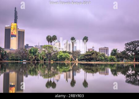 Stadtlandschaften Skyline Wolkenkratzer Nairobi City Kenias Hauptstadt Ostafrika Nairobi ist die Hauptstadt der Republik Kenia und eine der Hauptstädte Stockfoto