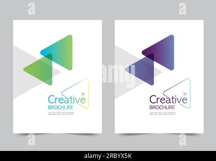 Cover-Design für Jahresbericht und Geschäftskatalog, Magazin, Flyer oder Broschüre. Layout der Broschürenvorlage. Stock Vektor