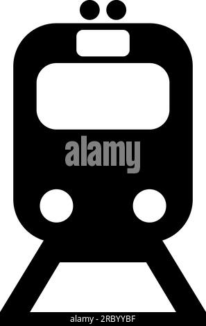 Offizielles aiga-Eisenbahnverkehrsschild, schwarz-weißer Vektor Stock Vektor